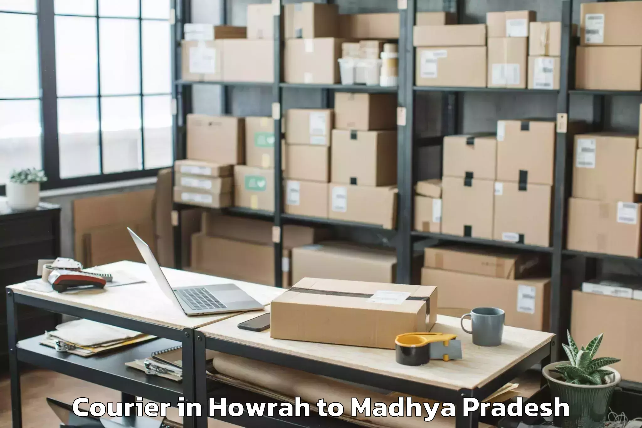 Book Howrah to Kukshi Courier Online